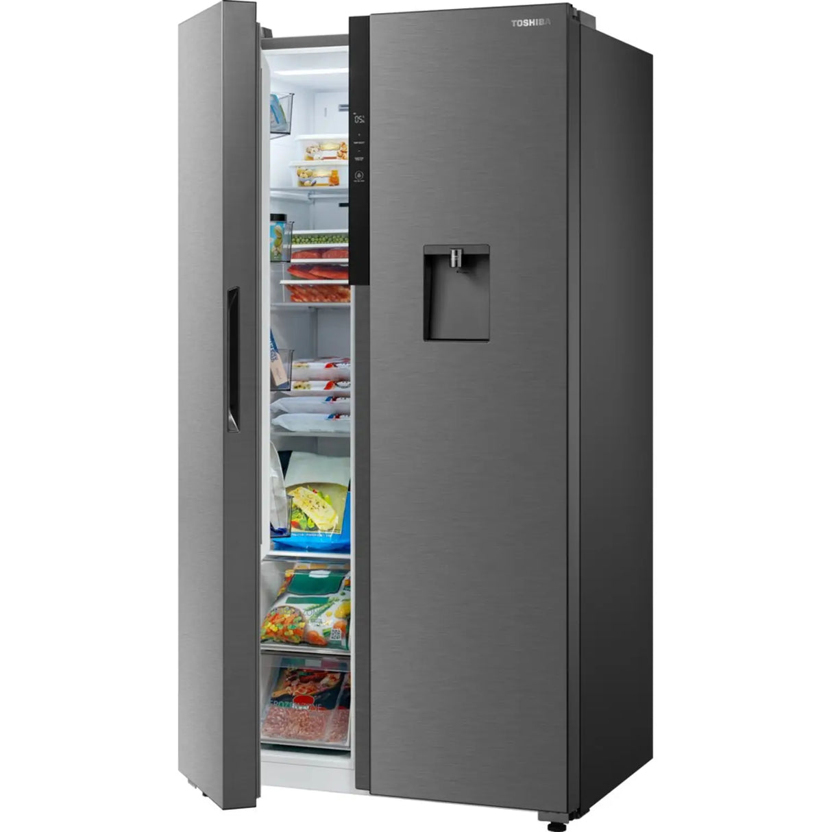 Toshiba - Side-by-Side Inverter Refrigerator 775L (Silver)-GR-RS775WI-PME(57)