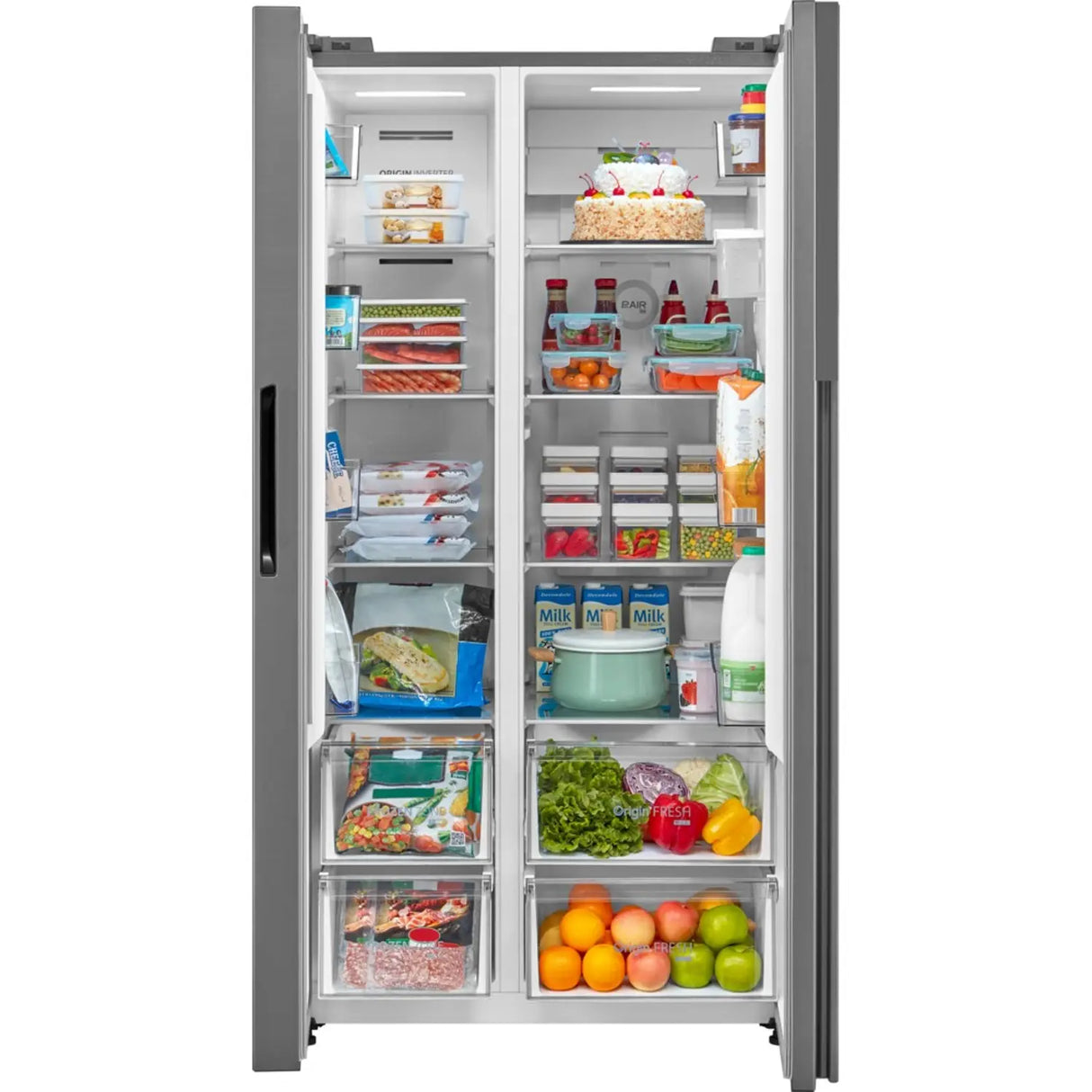 Toshiba - Side-by-Side Inverter Refrigerator 775L (Silver)-GR-RS775WI-PME(57)