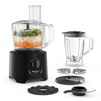 Moulinex - Easy Force Food Processor and Blender, 6 Attachments, 25 Functions - FP247827