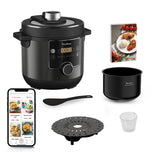MOULINEX - Electrical Pressure Cooker, 7.6 Litre, 1200 Watts, Black - CE777827