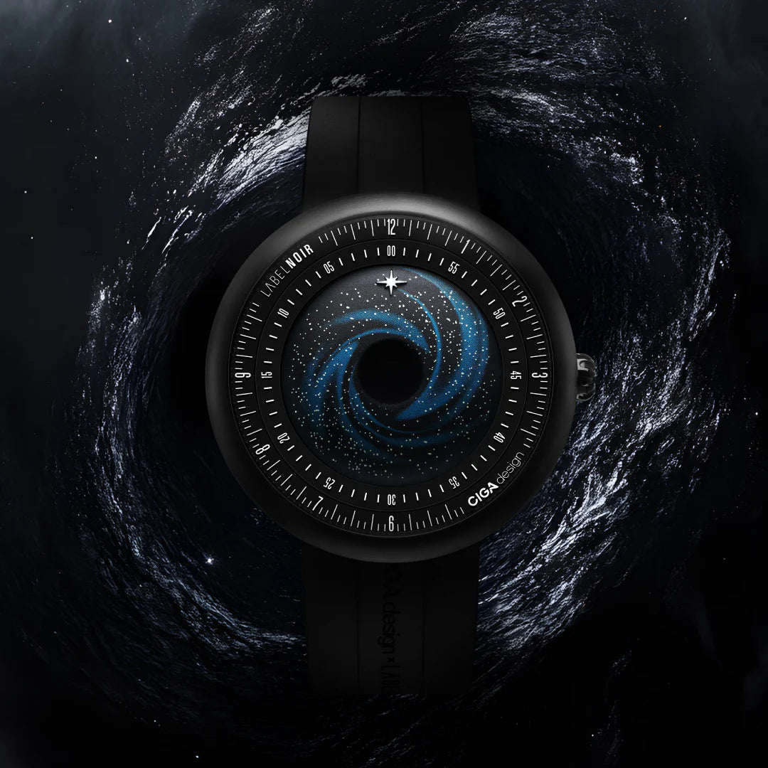 CIGA design x Label Noir Automatic Watch Blue Planet II · Black Star Edition-U035-BB01-W6B