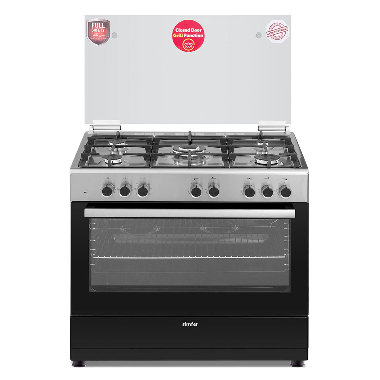 Simfer 90x60  Full Safety, Gas And Electric Oven Made In Turkey - 9060SE