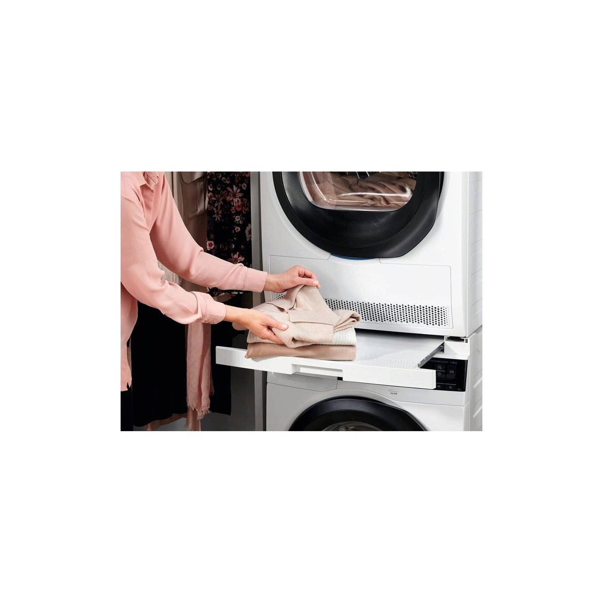 STACKING KIT (AEG) - Laundry Stacking Kit with pull out shelf