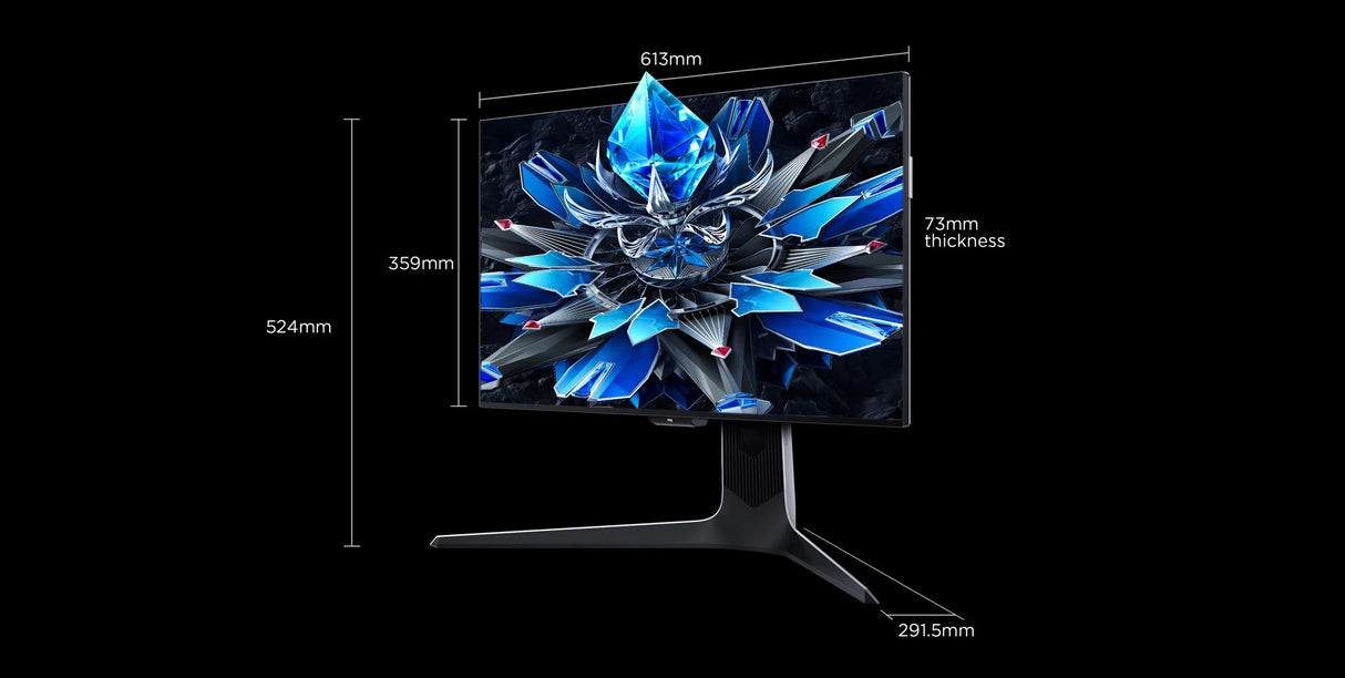 TCL QLED Monitor (Flat), 27-inch, 1152zone, HDR 1400, QHD/240Hz, DCIP3 95% - 27R73Q