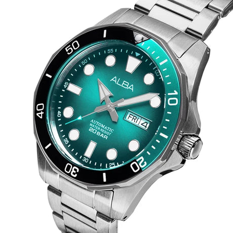 Alba Watch Mechanical Blue & Blk Dial Silver Steel 43mm - AL4545X1Q