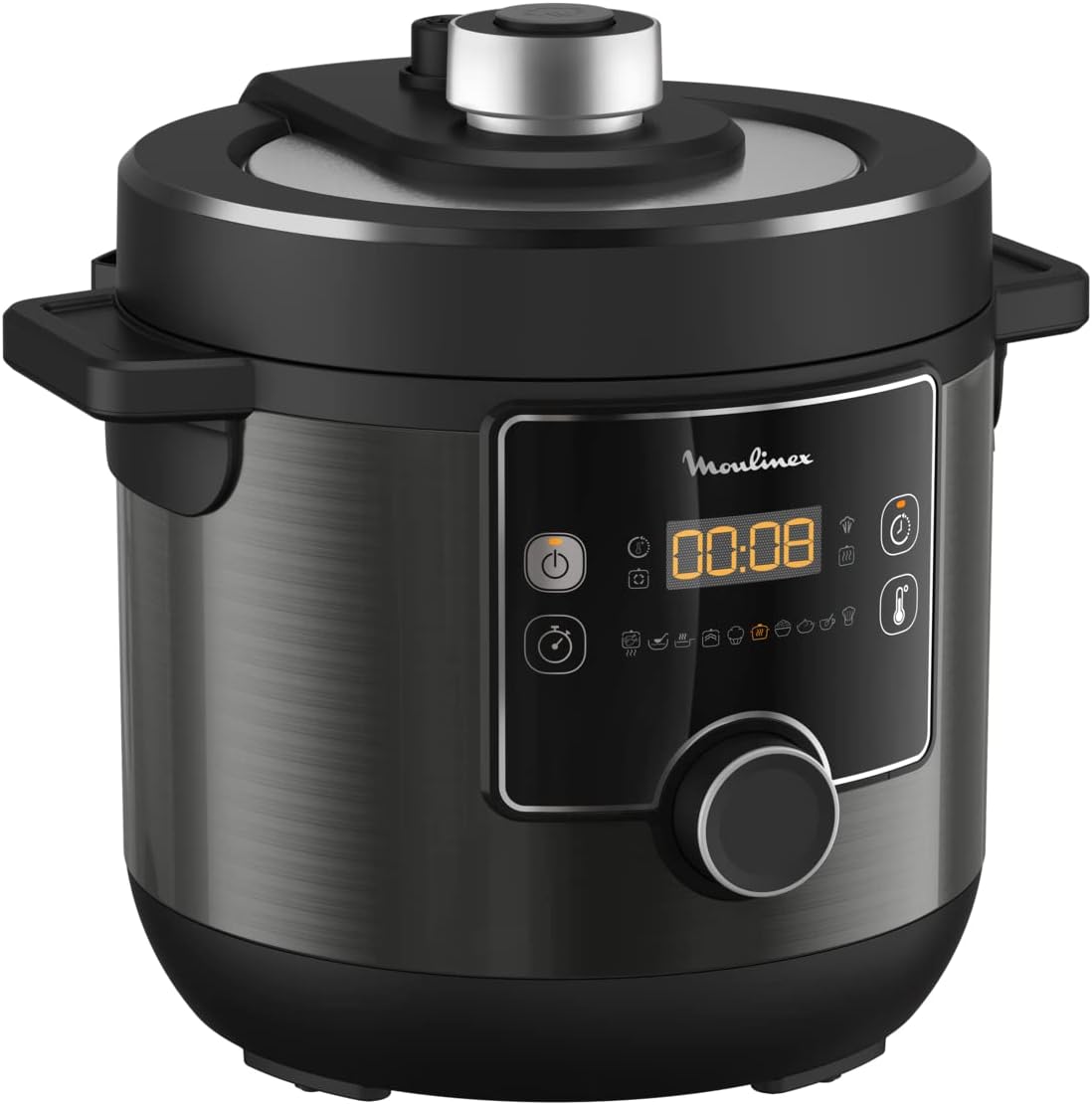 MOULINEX - Electrical Pressure Cooker, 7.6 Litre, 1200 Watts, Black - CE777827
