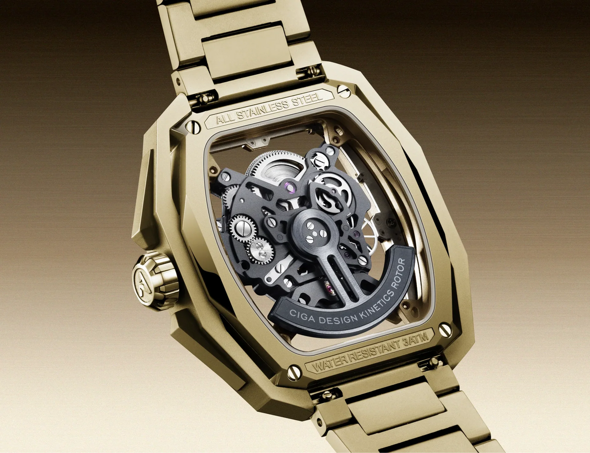 Ciga Design Mechanical Watch Hunter Sand Gold - Z035-GO01-8G