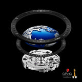 CIGA design-Mechanical Watch Titanium Alloy Case Mechanical Watch Blue Planet II-U033-TU02-W6U
