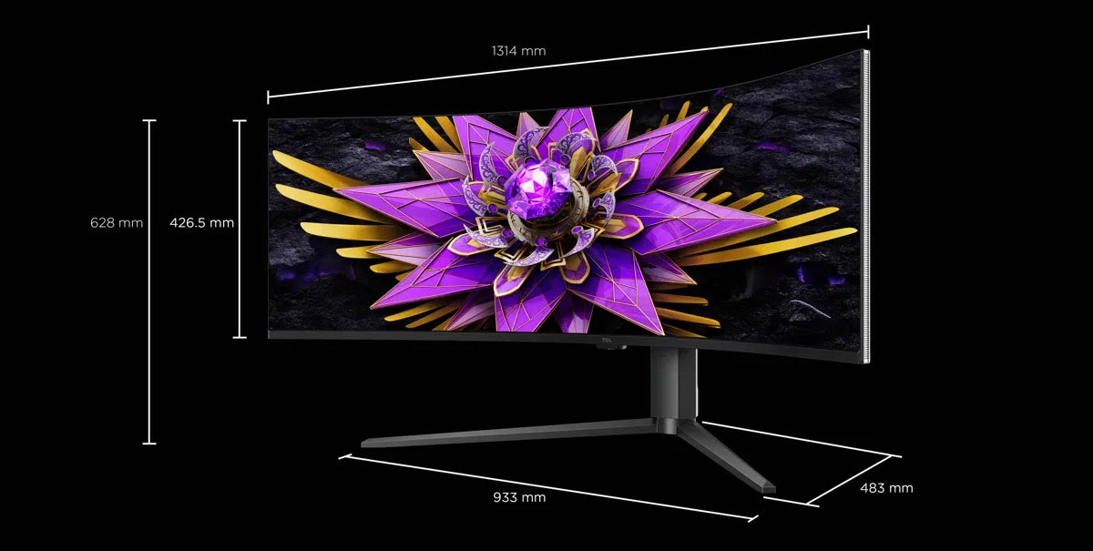 TCL Dual QD-Mini LED Monitor (Curved), 2304zone, HDR 1000, DUHD（7680*2160 /120Hz, DCIP3 98 % / Type-C 90W - 57R94