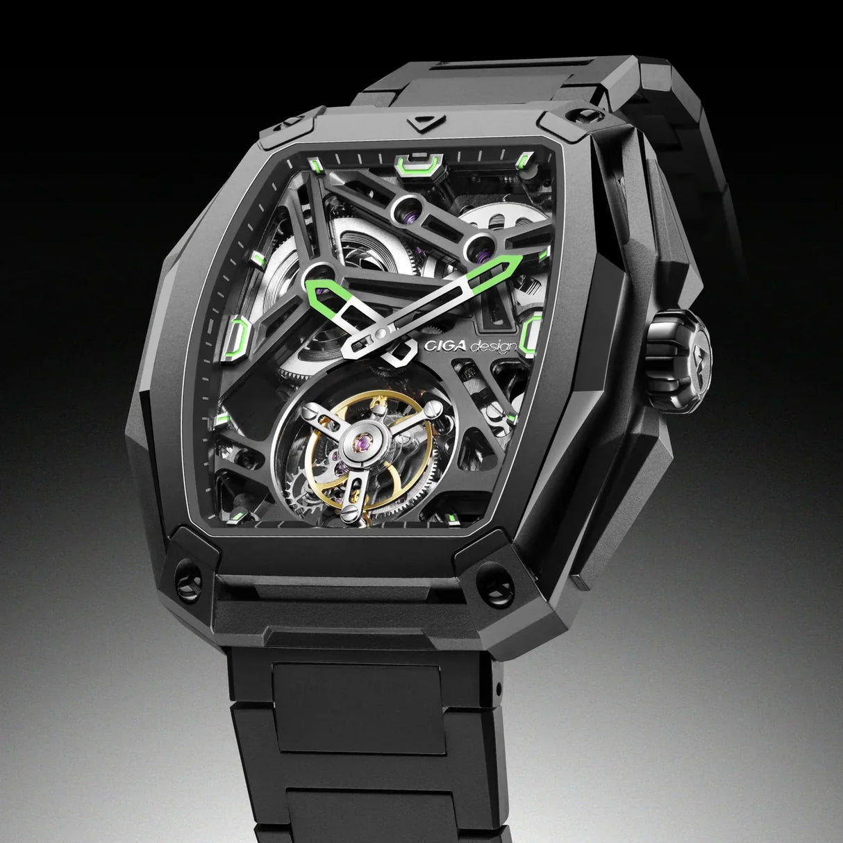 Ciga Design Mechanical Watch Hunter CARBON - Z037-TIGR-1G6B