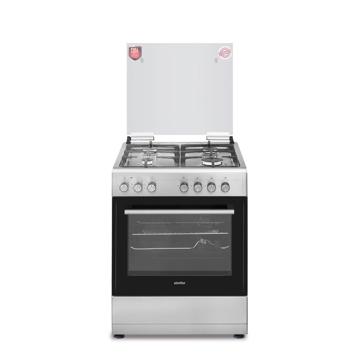 6060SE - Simfer 60x60 Gas And Electric Oven Made In Turkey