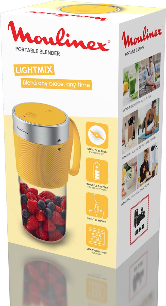 Moulinex Lightmix, Blender portable, 300 ml, Eucalyptus, LM1C0410 - Electroménager