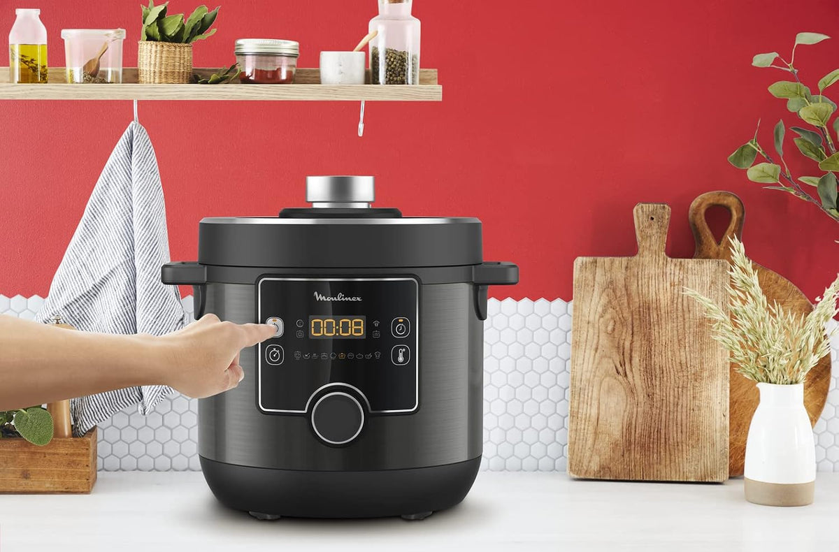 MOULINEX - Electrical Pressure Cooker, 7.6 Litre, 1200 Watts, Black - CE777827