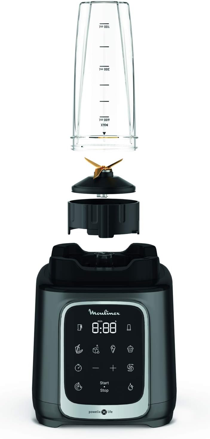 Moulinex 1600W High-Speed Blender, 2.6L Capacity, Powelix Life Blades, 10 Speeds & 5 Automatic Programs - LM91HD27