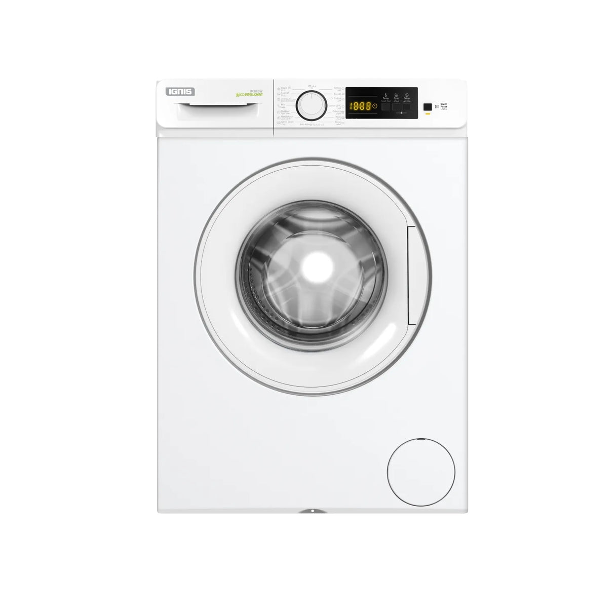 IGNIS front-loading washer machine, 7kg, White Color - WM IM7RGW