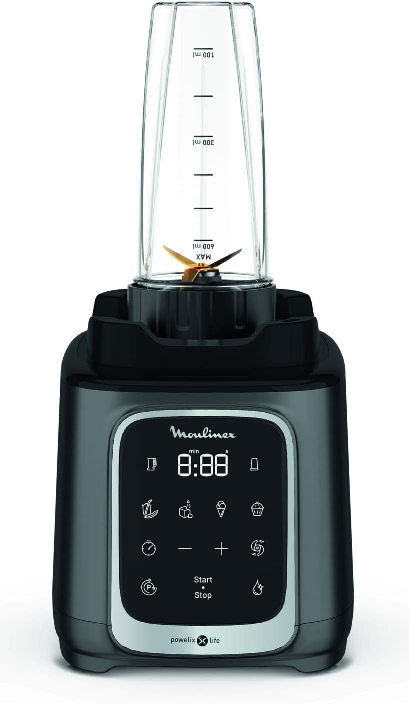 Moulinex 1600W High-Speed Blender, 2.6L Capacity, Powelix Life Blades, 10 Speeds & 5 Automatic Programs - LM91HD27