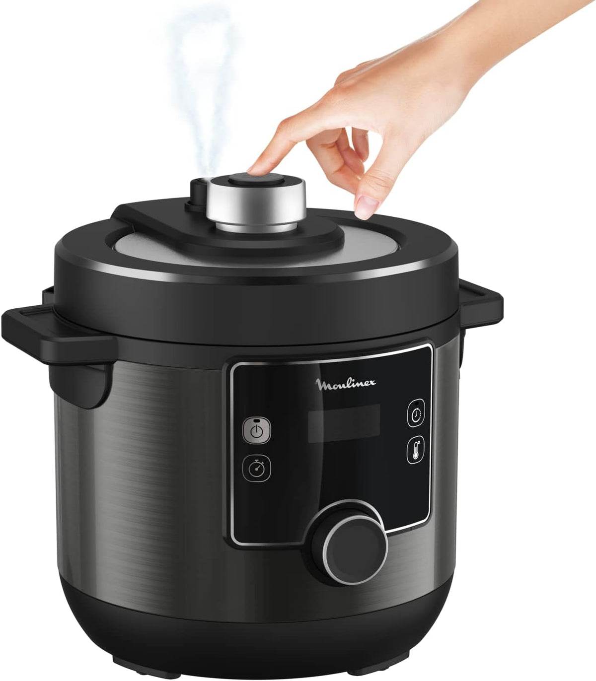 MOULINEX - Electrical Pressure Cooker, 7.6 Litre, 1200 Watts, Black - CE777827