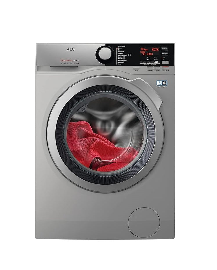 LWX7E8611S - AEG Front loading washer/Dryer, 8kg wash/6kg dry, silver Color