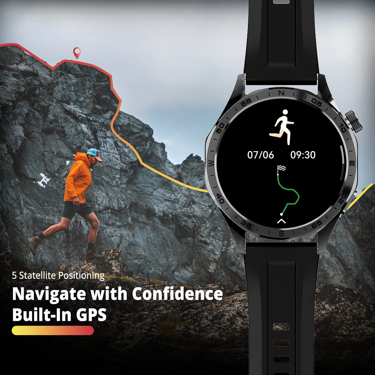 AIWR smart Watch, Black color, PEPS 1R