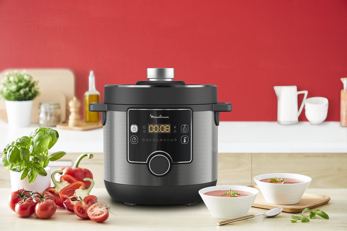MOULINEX - Electrical Pressure Cooker, 7.6 Litre, 1200 Watts, Black - CE777827