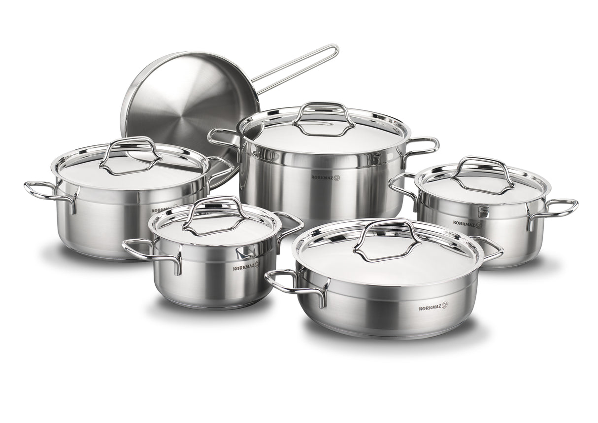 A1610 - Korkmaz Alfa Plus Cookware Set (11 pcs)