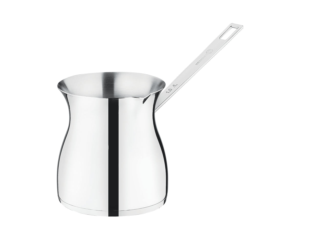 A295 - Korkmaz Terra Stainless Steel Milk Warming Pot, Sauce Pan for Stove Top, Melting Pot, Butter Warmer (Large 1.05 qt)