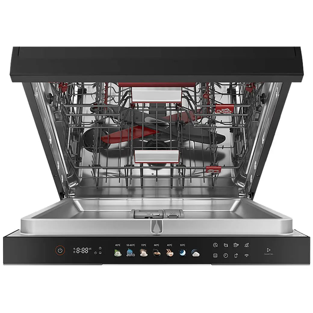 Toshiba - Free Standing Dishwasher, 16 place setting, 10 programs, Morandi Grey- DW-16F7ME(SS)-G