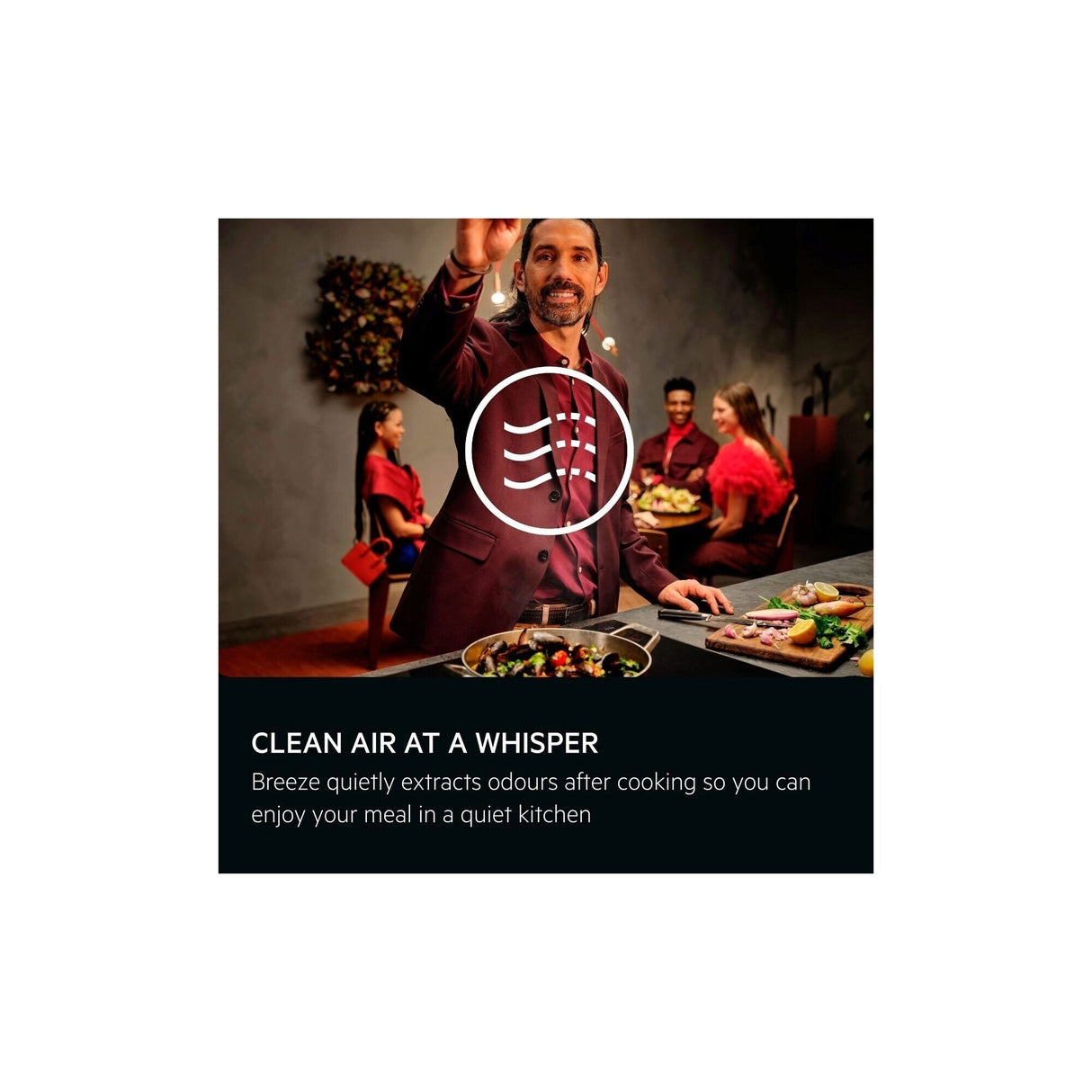 AEG - Chimney Hood, 90cm, touch on Glass, Black - GV77D91SB