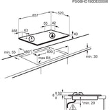 AEG Built-in Gas Hob, Safety, 90 cm - HGB95320SM