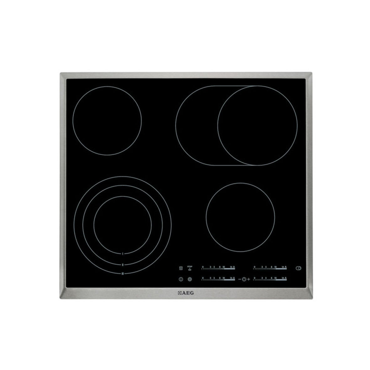 HK654070XB - AEG 60cm 4 Zone Ceramic Cooktop