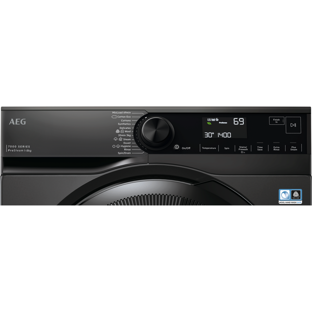 AEG Front Loading Washing Machine, Series 7000, 8 Kg, Dark Silver - LF7384U4B