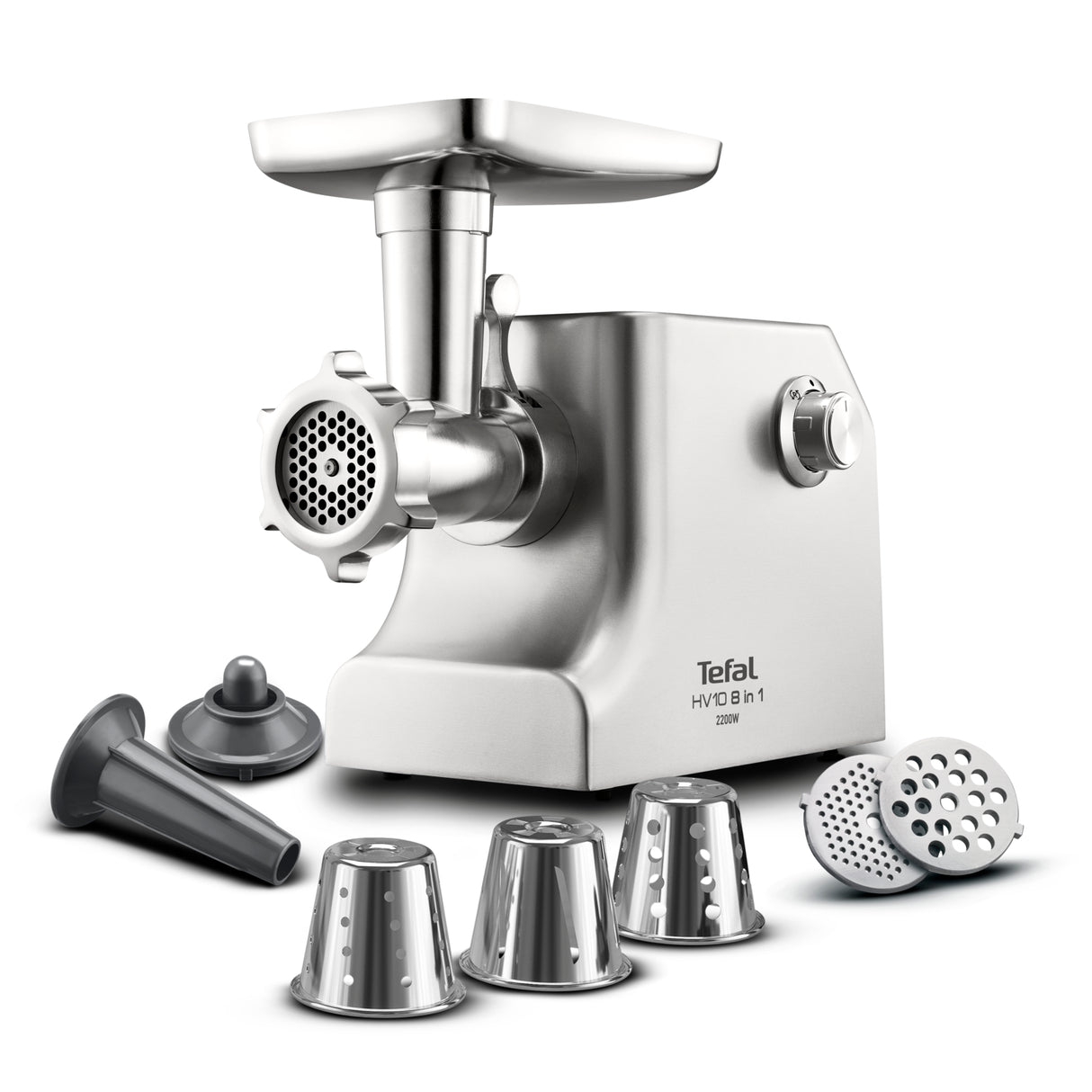 Moulinex Meat Mincer HV10, 2200W, 3 Grids, with Kebbe & Shred Attachments - ME858DM0
