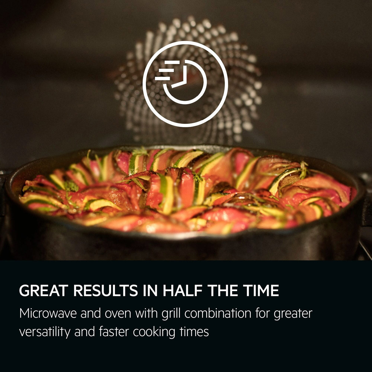 AEG - Built-in microwave-oven, 44L, Matt Black, 1000W - NKK8A701T