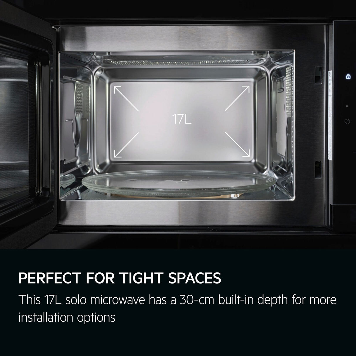 AEG - Built-in microwave-oven, 26L, 900W, 5 levels, Black - OB6GM261UB