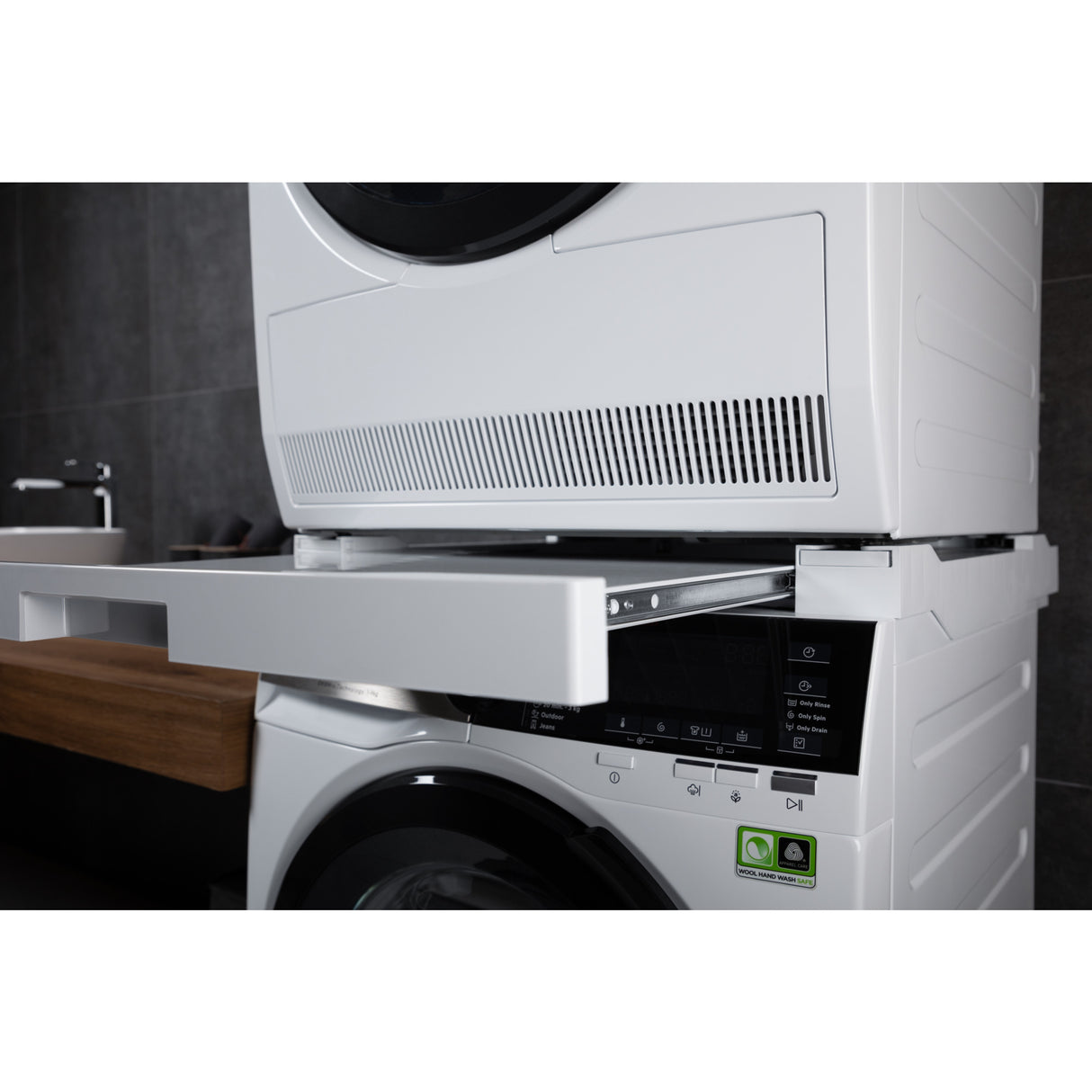 STACKING KIT (AEG) - Laundry Stacking Kit with pull out shelf