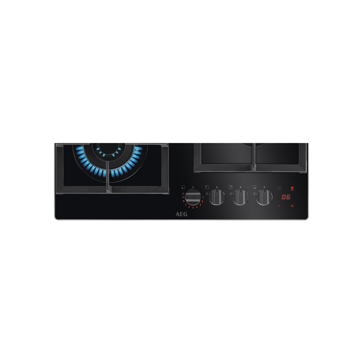 HKB64451NB - AEG Built-in Gas hob, Black Glass, 60 cm