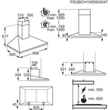 AEG - 90cm Chimney Hood - DKB4950M