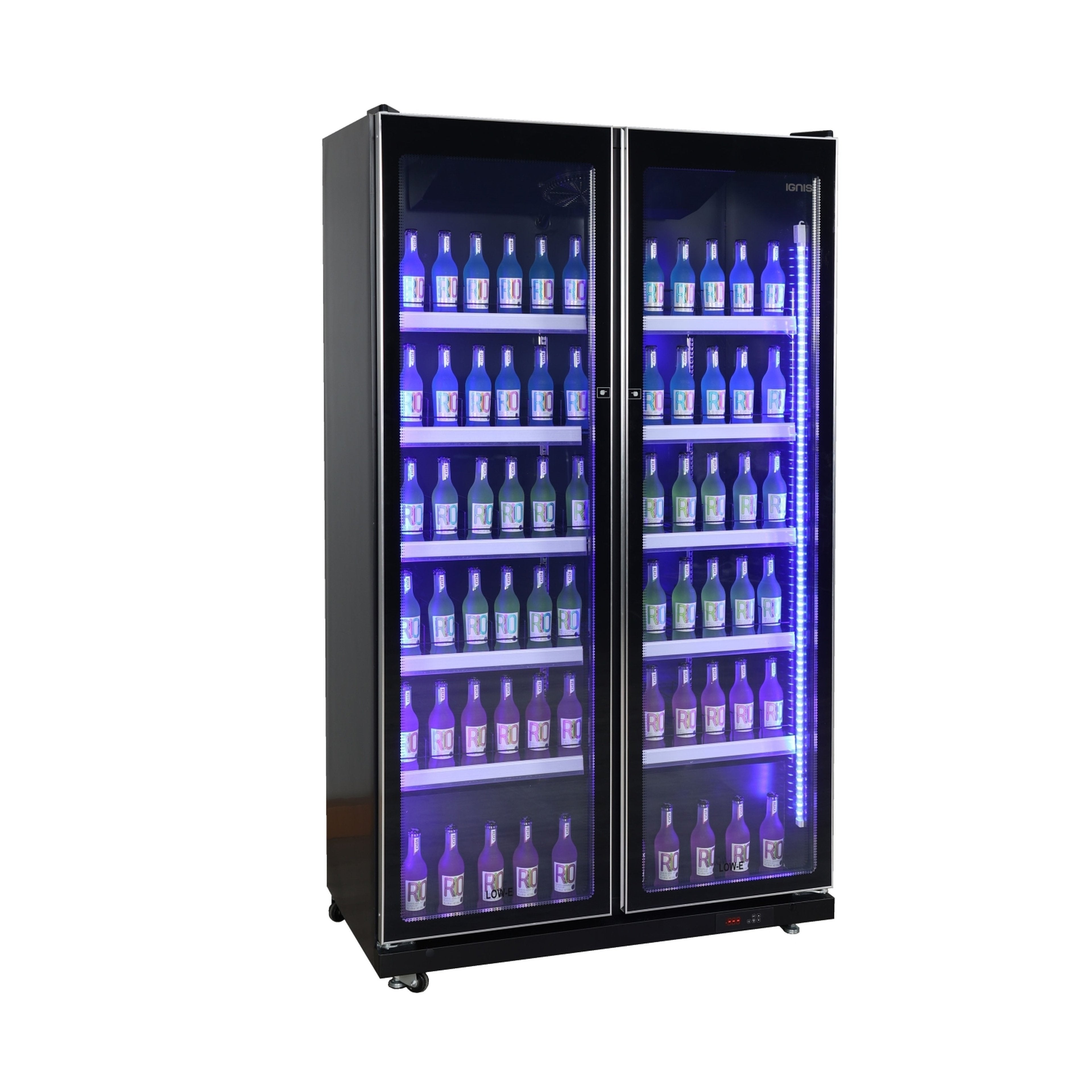 IGNIS - Double door Showcase Chiller, 760L, Black - SX2-760F