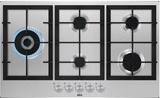 AEG 90cm 5-Burner Built-In Gas Hob – Stainless Steel - HGB95420SM