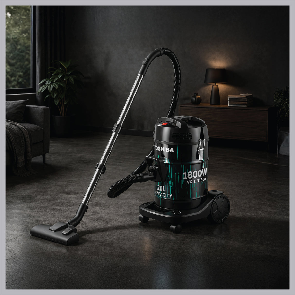 TOSHIBA 20 Liters Drum Type Vacuum Cleaner, 1800 Watts - VC-DR180ABF(R)