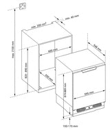 IGNIS - Built-in Single Door refrigerator, 120L - RSTI125BI