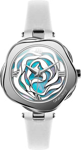 CIGA Design R-Series Danish Rose Quartz Leather Wristwatch R012-SISI-W1